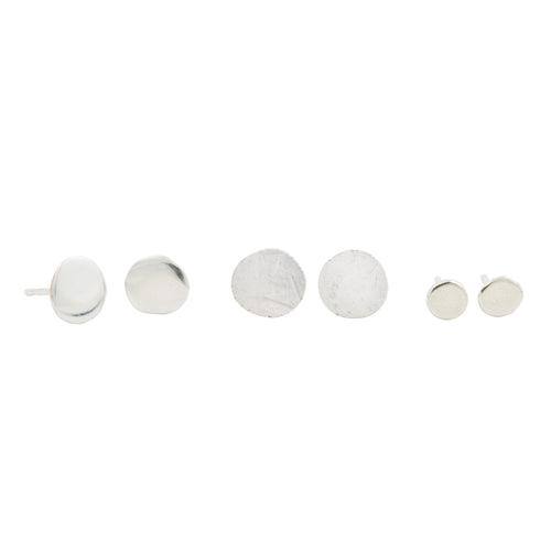 Beyond Gender Large & Small Stud Earrings in Silver