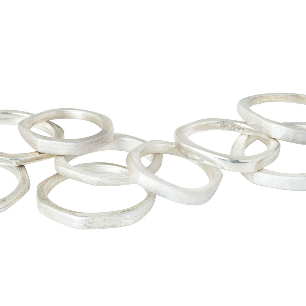 Half & Other Half Rings in Silver